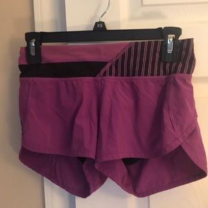 Lululemon size 2 purple/black shorts!